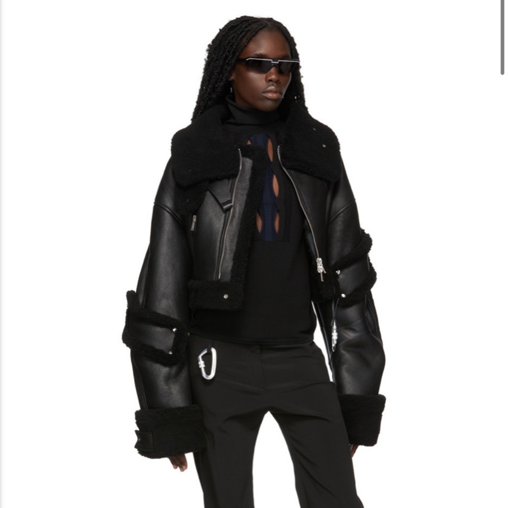 Designer Shearling Jacket - Picture 3 of 6